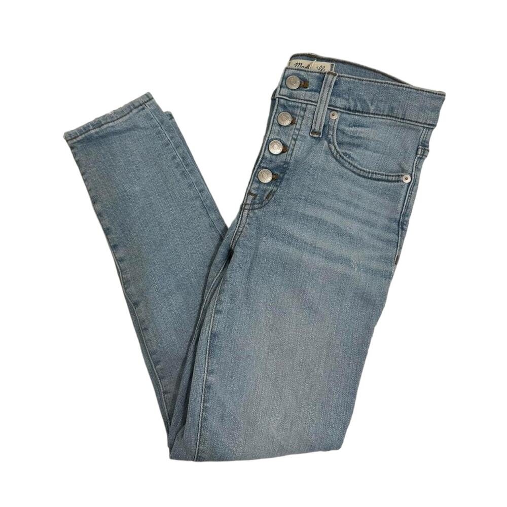 Madewell Women's Blue Button Fly High Rise Skinny Denim Jeans Size‎ 26 K7511